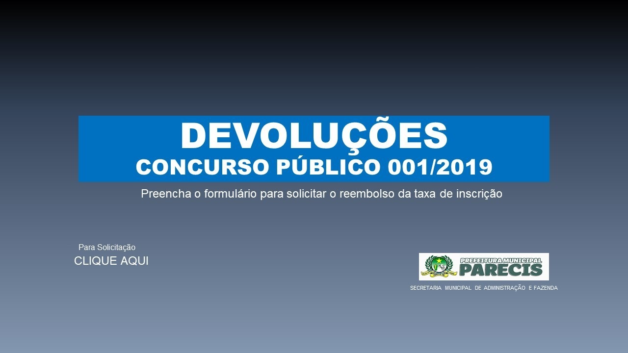 Devoluções Concurso Público