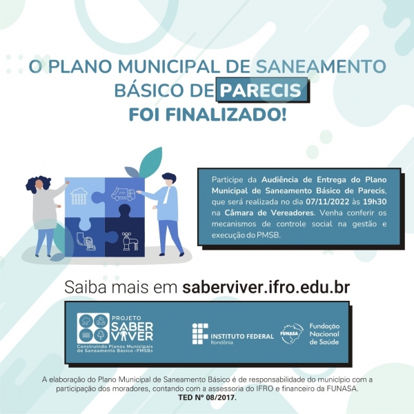 AUDIÊNCIA DE ENTREGA DO PLANO MUNICIPAL DE SANEAMENTO BÁSICO DE PARECIS – RO