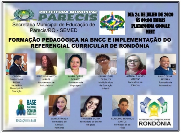 FORMAÇÃO PEDAGÓGICA. PARA PROFESSORES.  REALIZADO PELA SECRETARIA MUNICIPAL DE EDUCAÇÃO. 