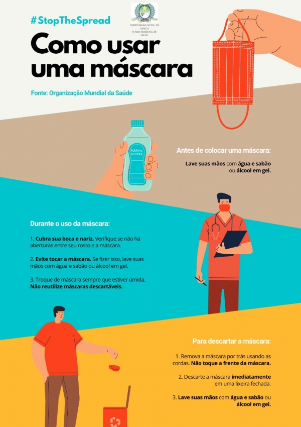 COMO USAR UMA MASCARA. ORIENTAÇÕES IMPORTANTES.