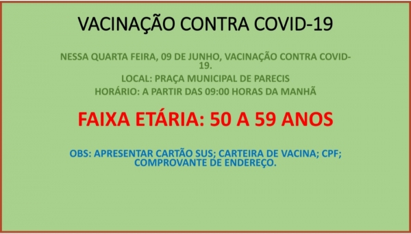 VACINA COTRA  A COVID 19 EM PARCIS/RO