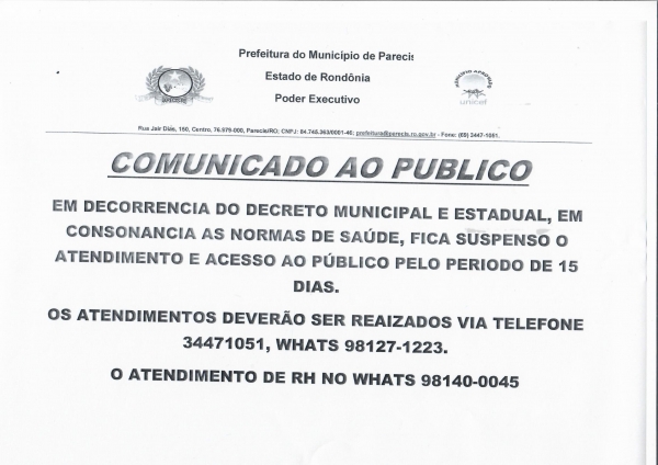 COMUNICADO