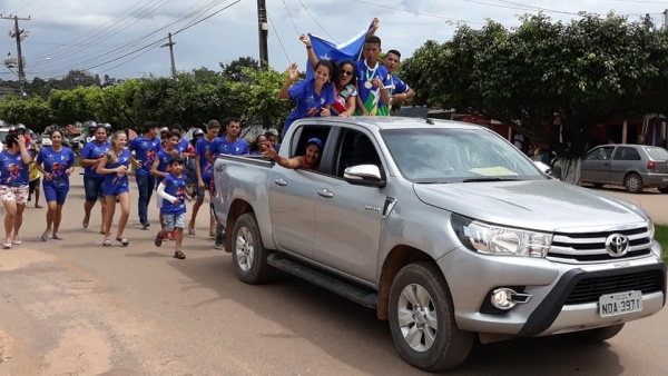 CHEGADA DOS ATLETAS EM PARECIS