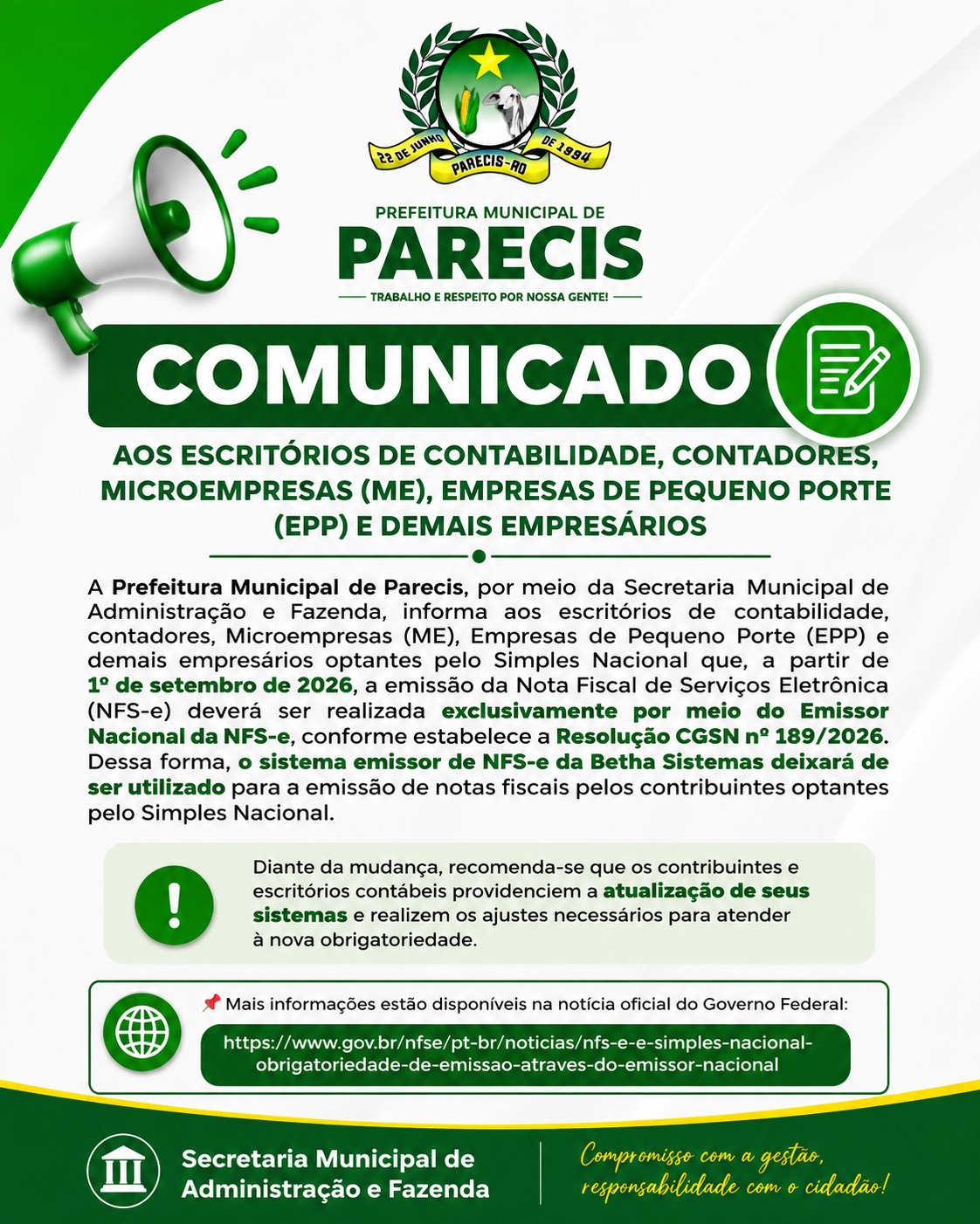 COMUNICADO